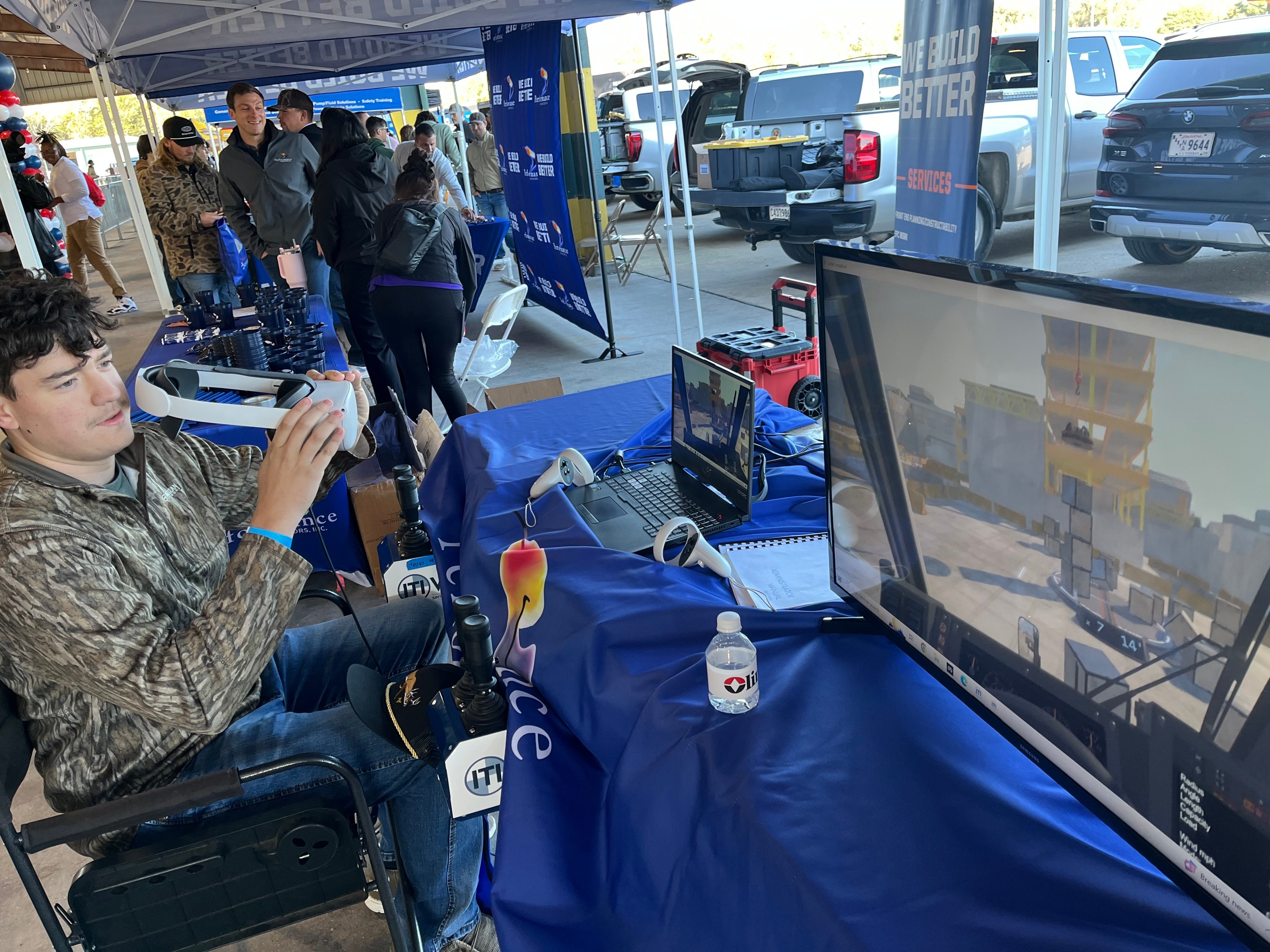 ITI Crane Sim with Performance Contractors at a Career Fair
