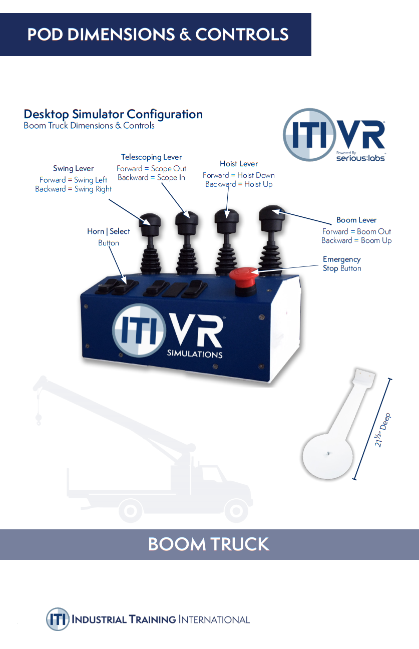 Book Truck controls for VR training
