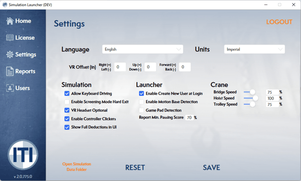 Crane Simulator Launcher Bridge Trolley