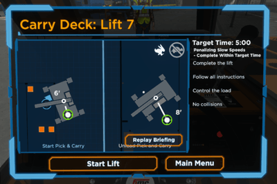 Replay Crane Simulator Voiceover Button